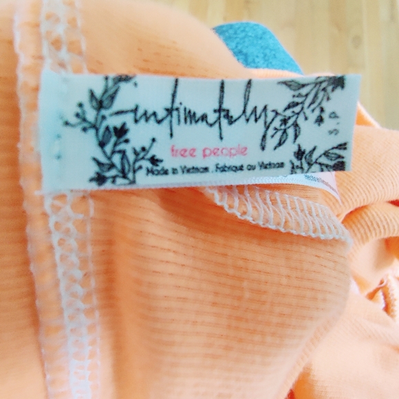 Free People Orange Cotton Shorts with Lace - Picture 6 of 6